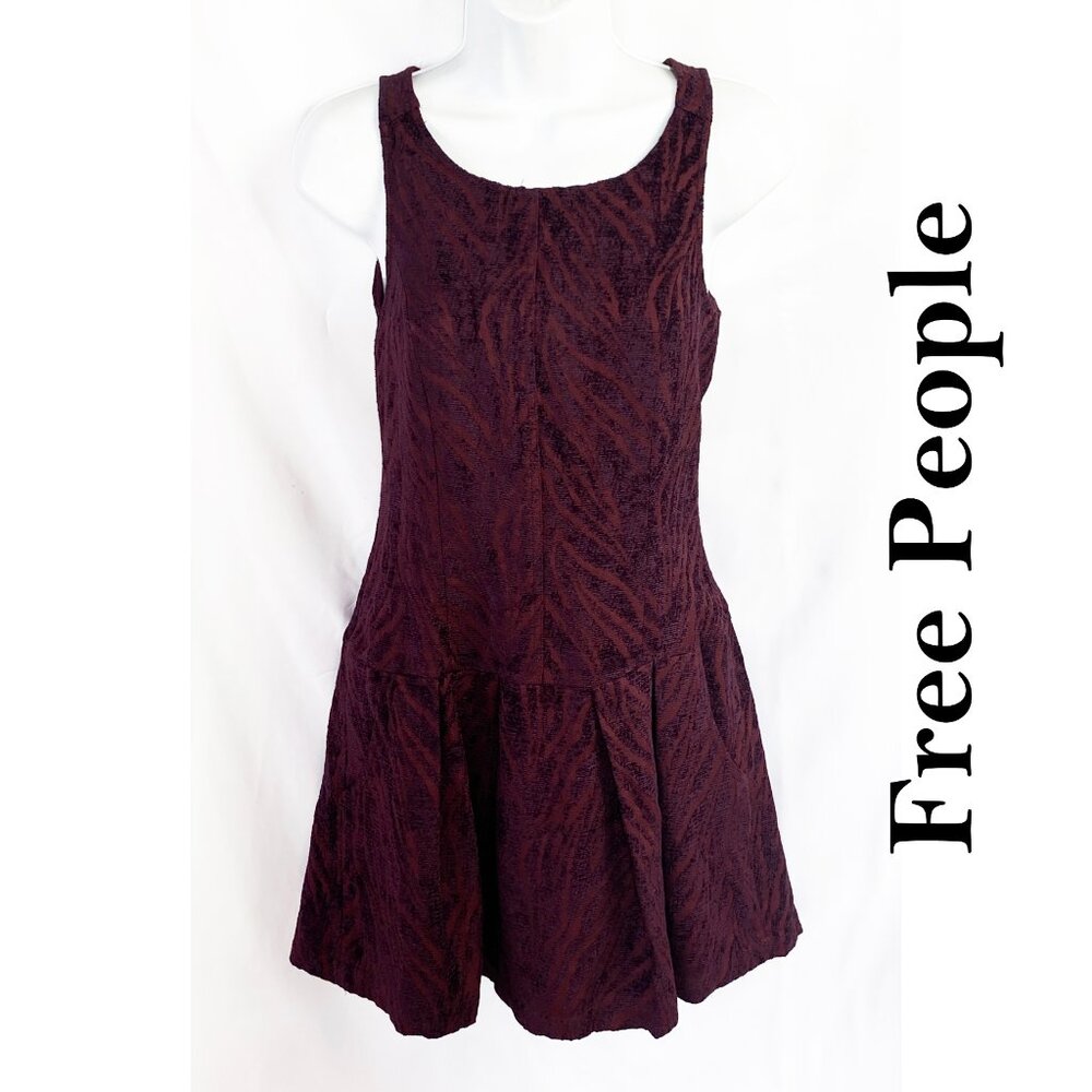 Free People Boho Purple Mini Casual Dress